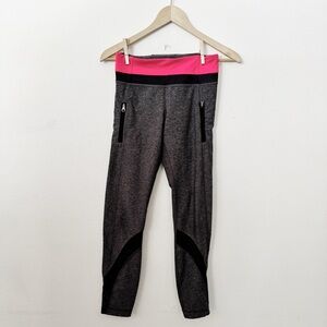 Lululemon grey and pink leggings size 4
